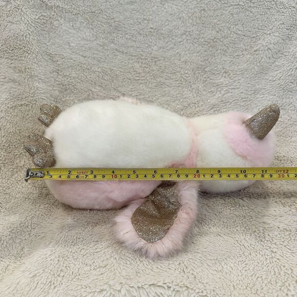 FAO Schwarz Pink Sparkle Penguin Gold Glitter 12” Bird Plush Toy Stuffed Animal - Picture 6 of 6